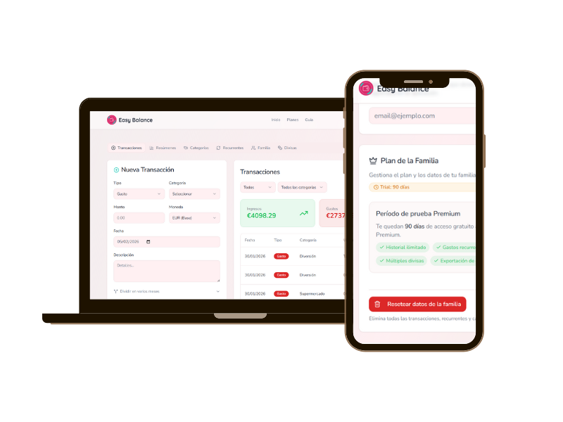 Desarrollo de una app de finanzas personales